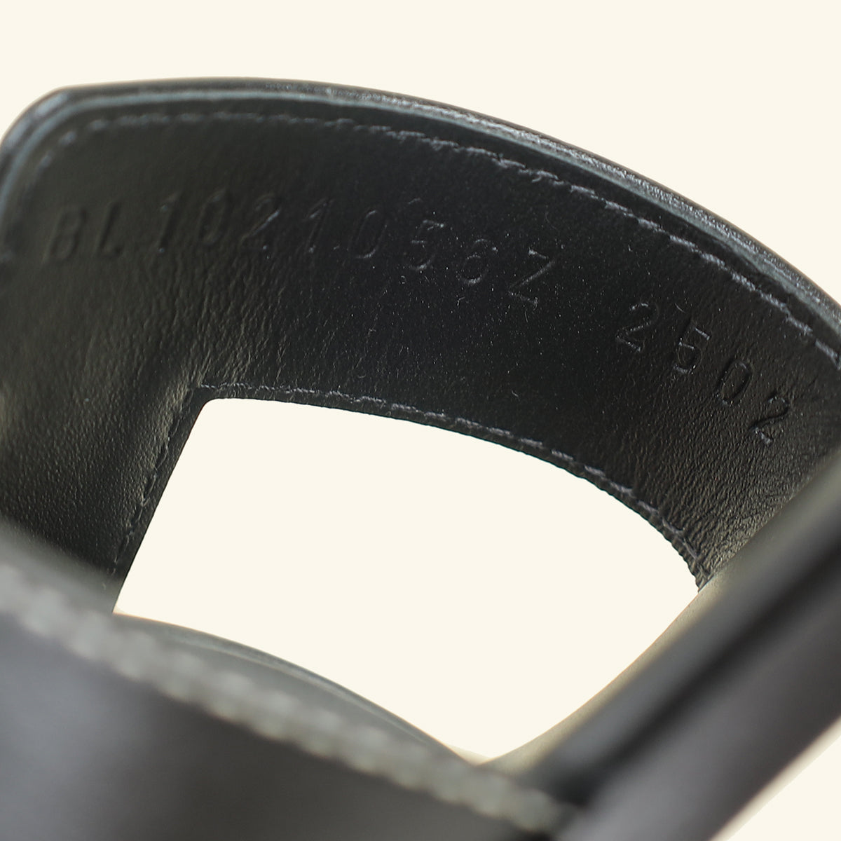 Hermes Noir Oran Sandals 37.5