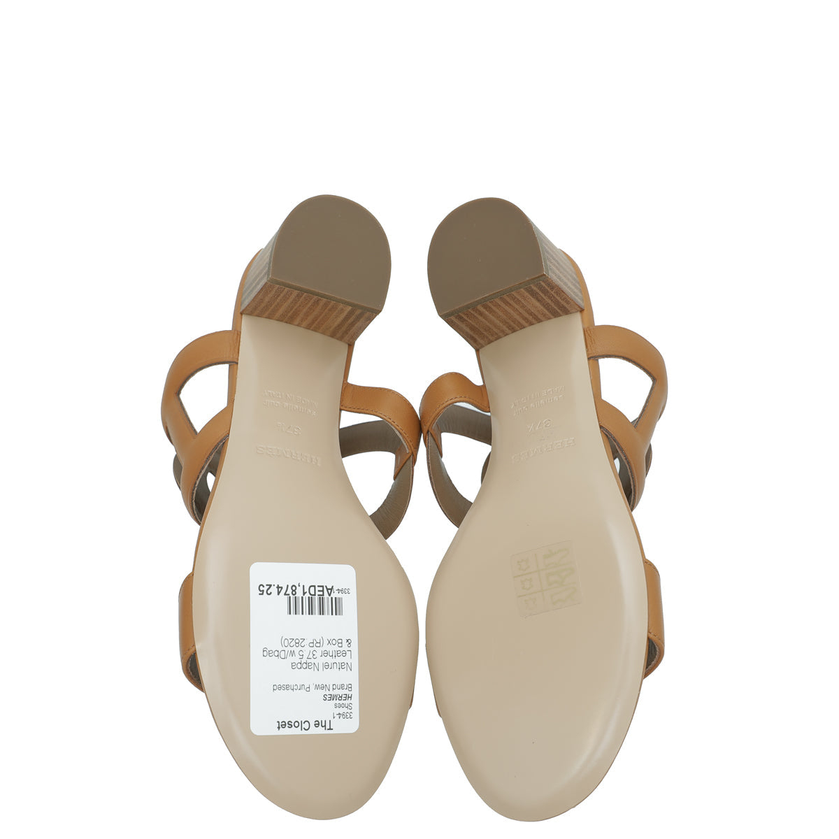 Hermes Naturel Bikini Sandal 37.5