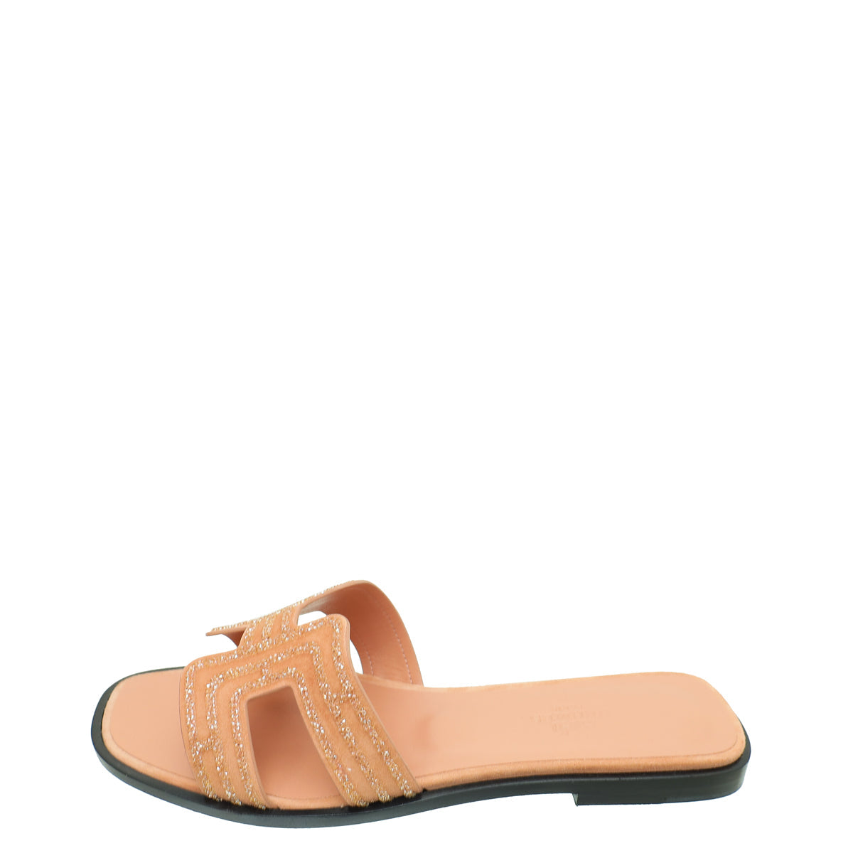 Hermes Bicolor Oran Crystal Embellished Sandal 37