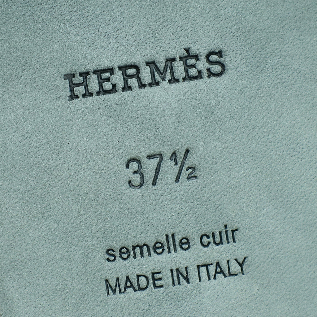 Hermes Noir Oran Les Cles Bandana Sandal 37.5
