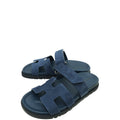 Hermes Bleu Celeste Chypre Goatskin Sandal 37
