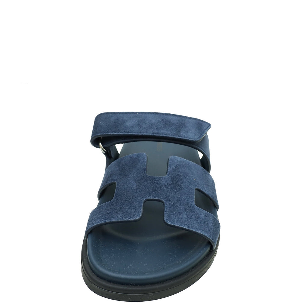 Hermes Bleu Celeste Chypre Goatskin Sandal 37