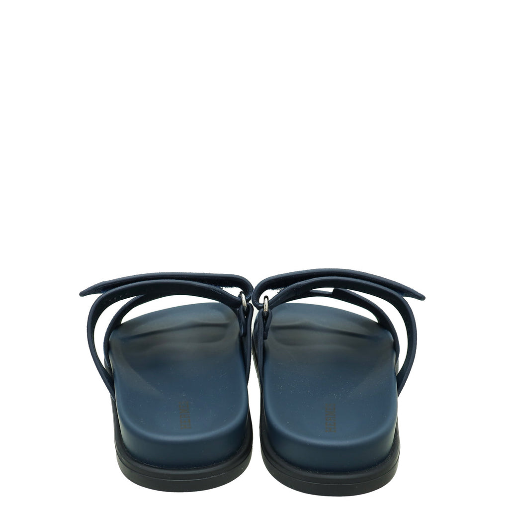 Hermes Bleu Celeste Chypre Goatskin Sandal 37