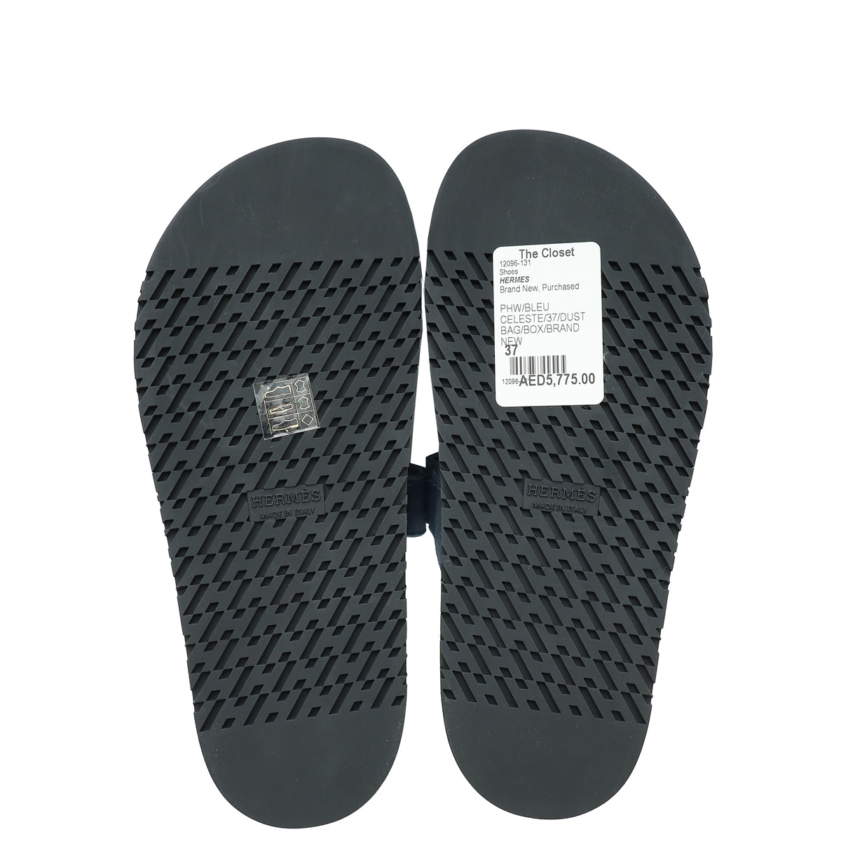 Hermes Bleu Celeste Chypre Goatskin Sandal 37