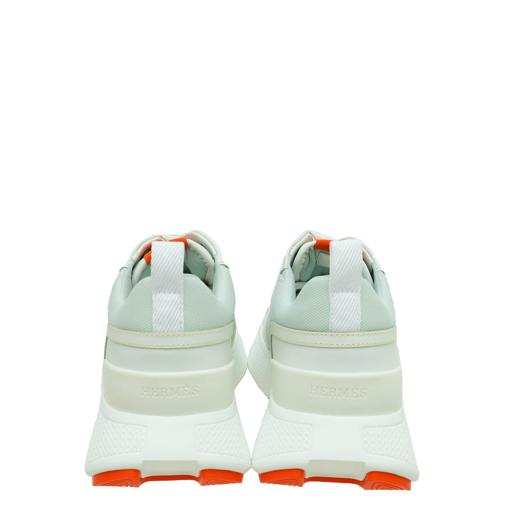 Hermes Tricolor Mesh Pique and Calfskin Giga Sneaker 37