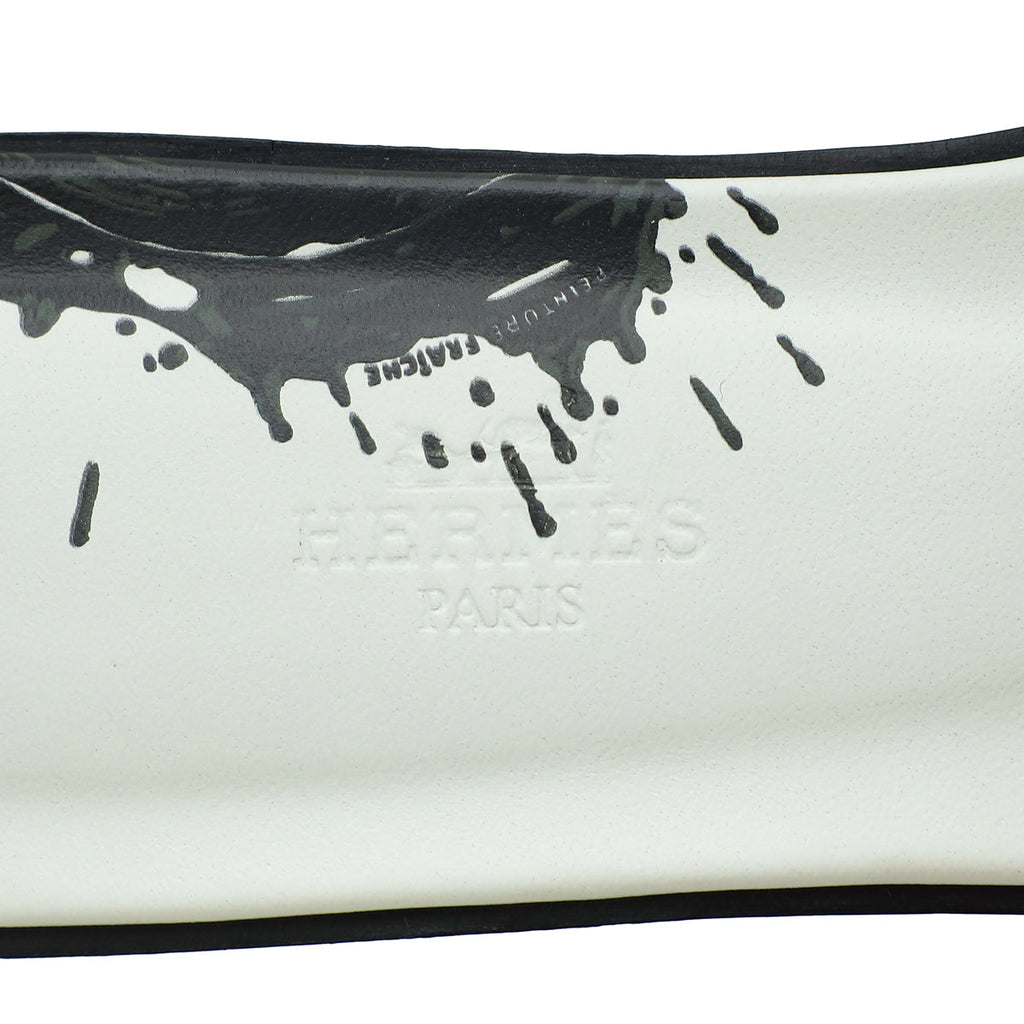 Hermes Bicolor Peinture Fraiche" Oran Sandals 37