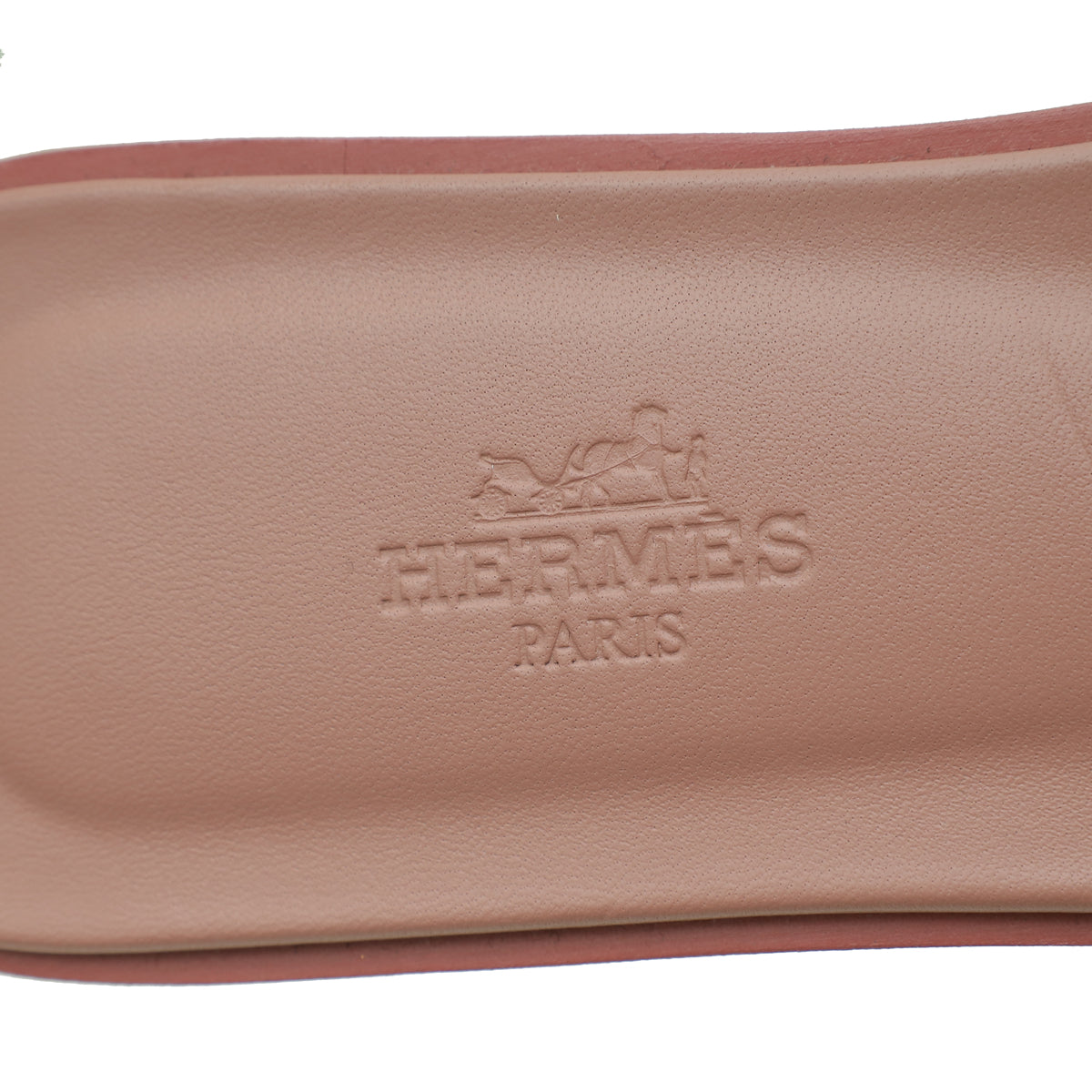 Hermes Rouge Blush Ostrich Oran Sandal 37