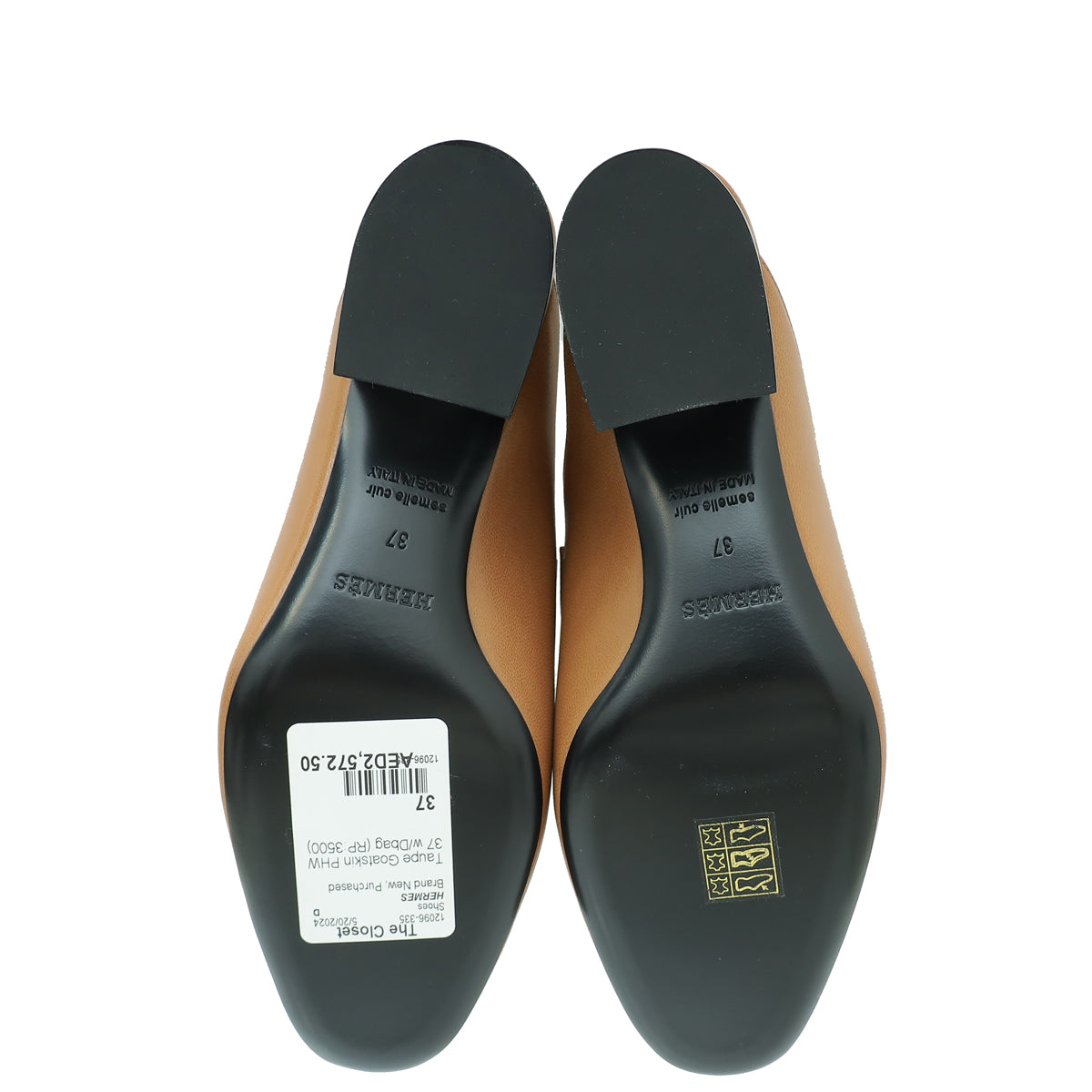 Hermes Taupe Paradis Mule 37