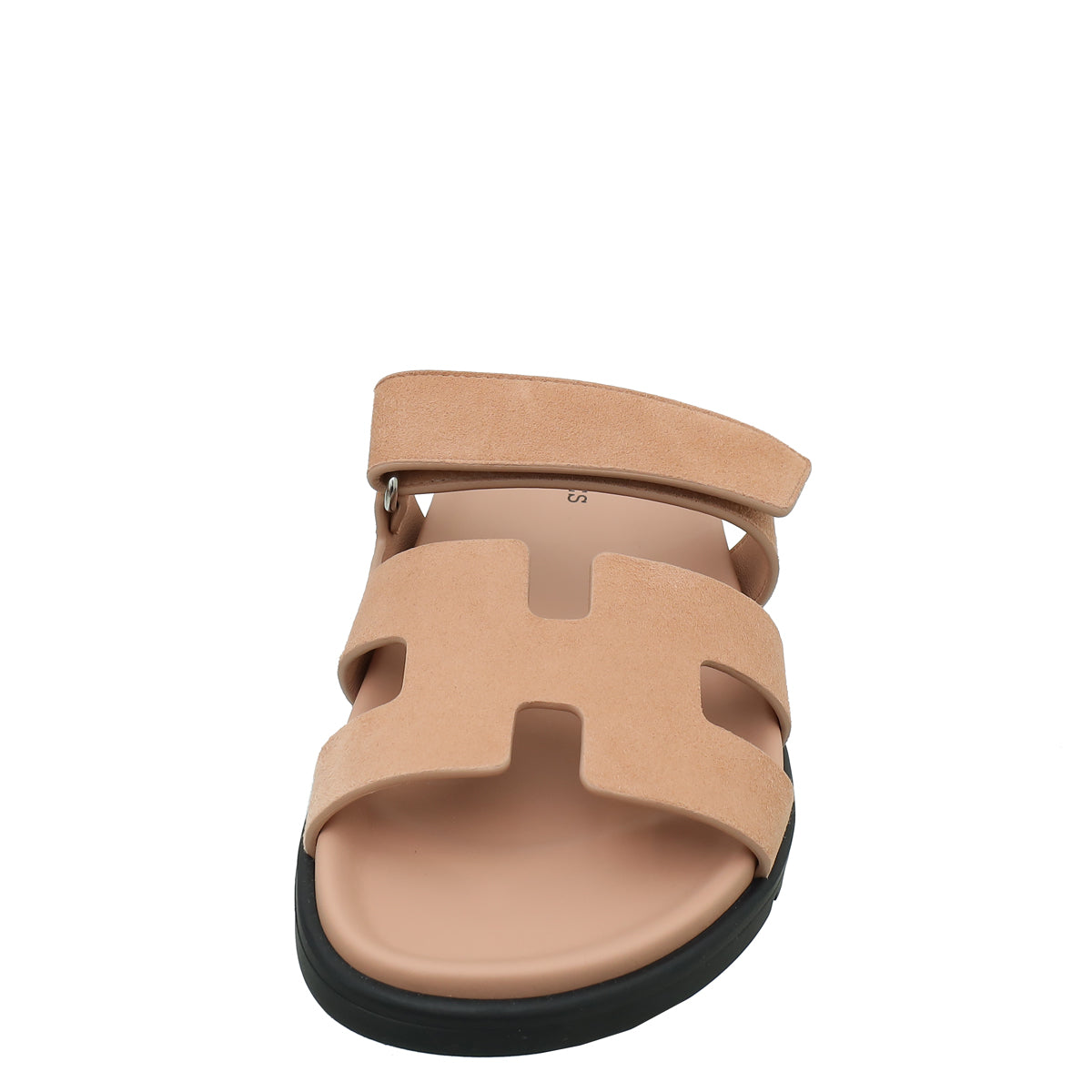 Hermes Rose Porcelain Suede Chypre Sandals 37