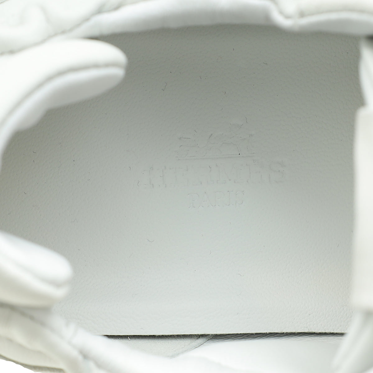 Hermes Blanc Jet Nappa, Suede Goatskin Sneaker 37