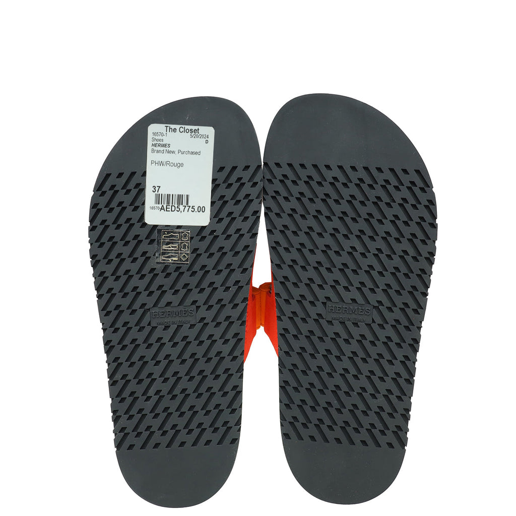 Hermes Bicolor Chypre Suede Goatskin Sandal 37