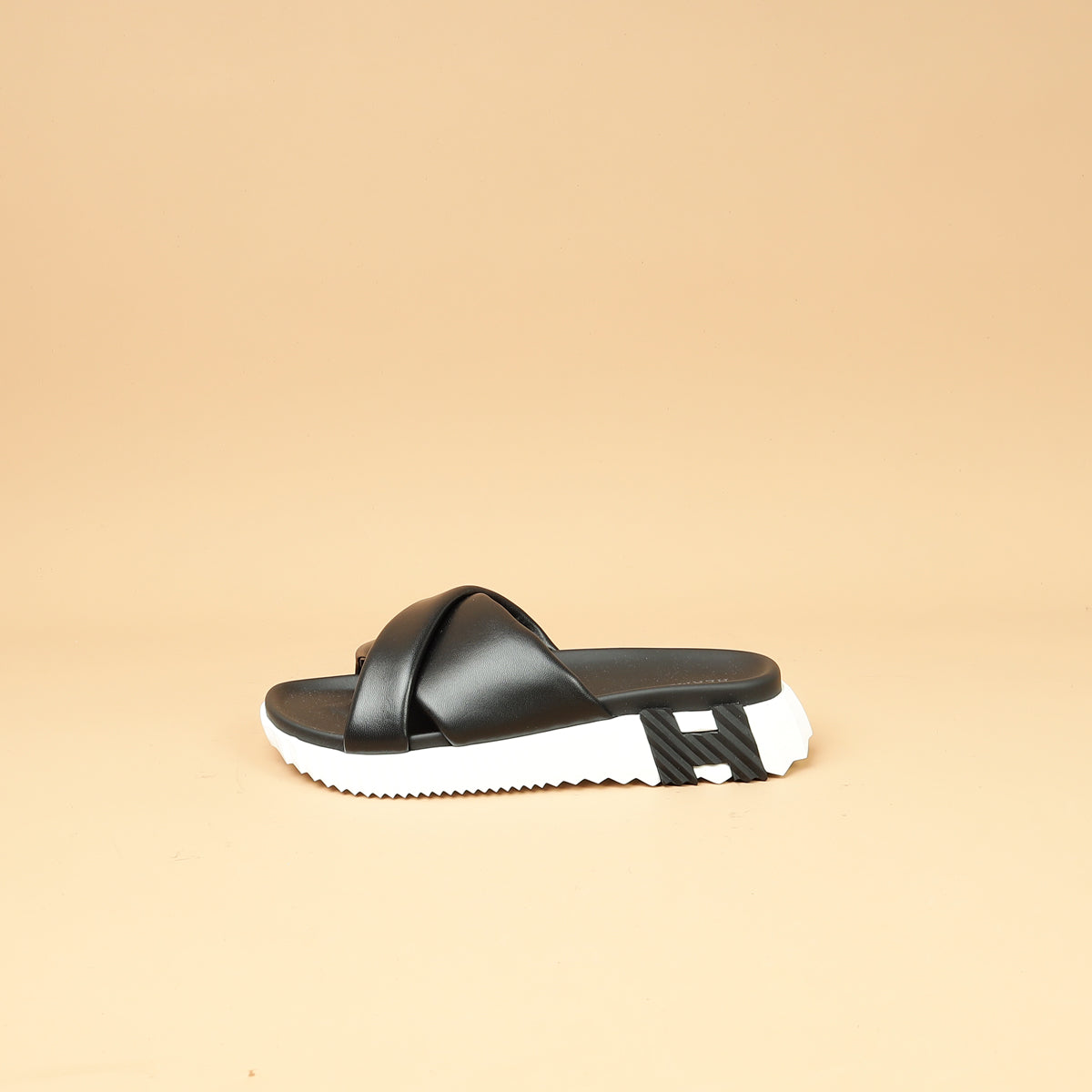 Hermes Noir Infra Sandal 37