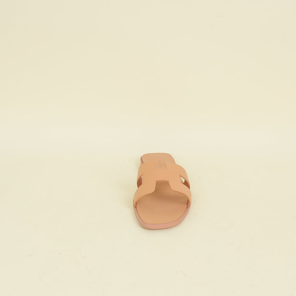 Hermes Granit Rose Oran Sandal 37
