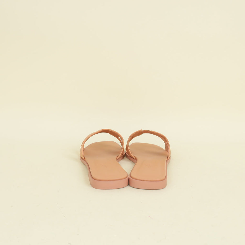 Hermes Granit Rose Oran Sandal 37