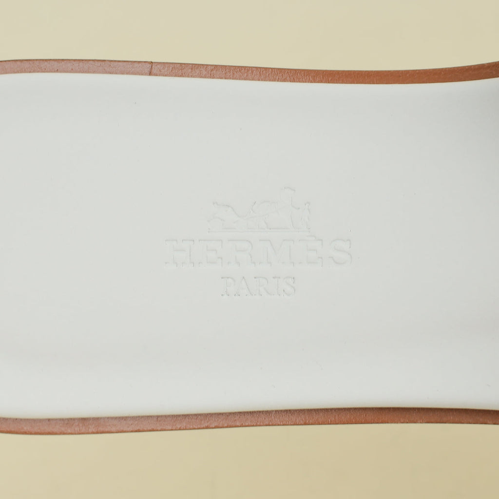Hermes Blanc Oran Sandal 37