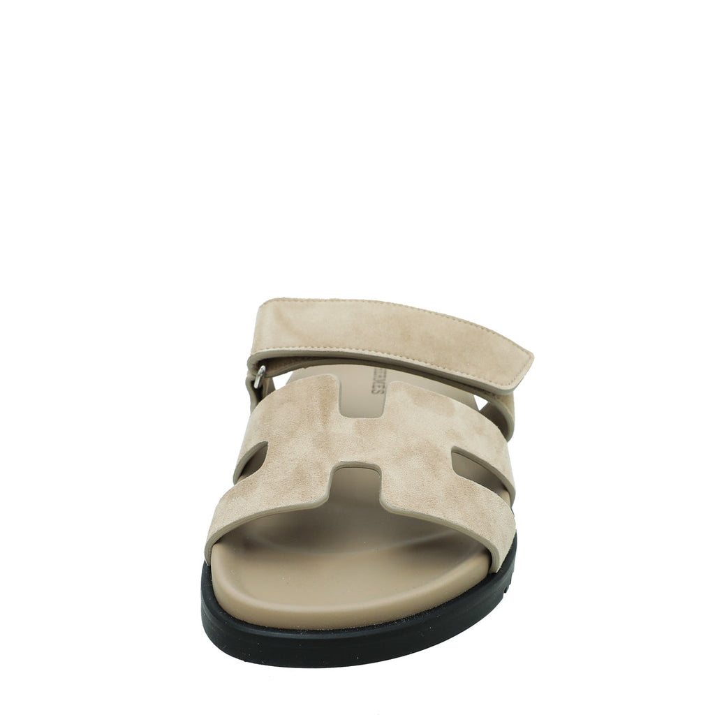 Hermes Beige Argile Chypre Sandals 37