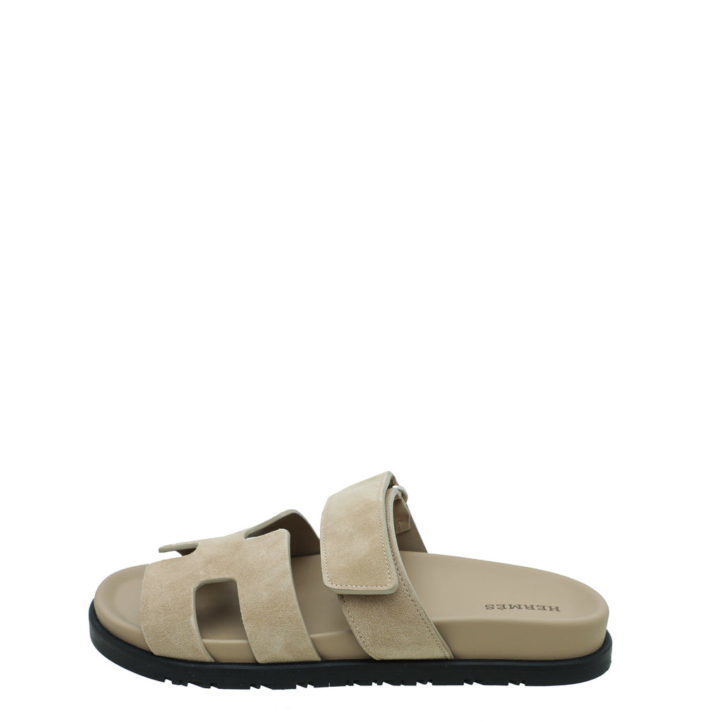 Hermes Beige Argile Chypre Sandals 37