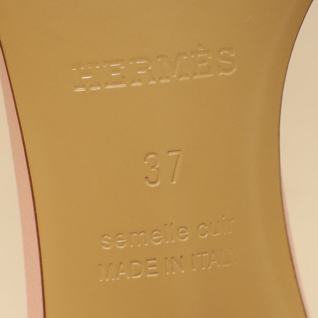 Hermes Beige Perlino Oasis Sandal 37