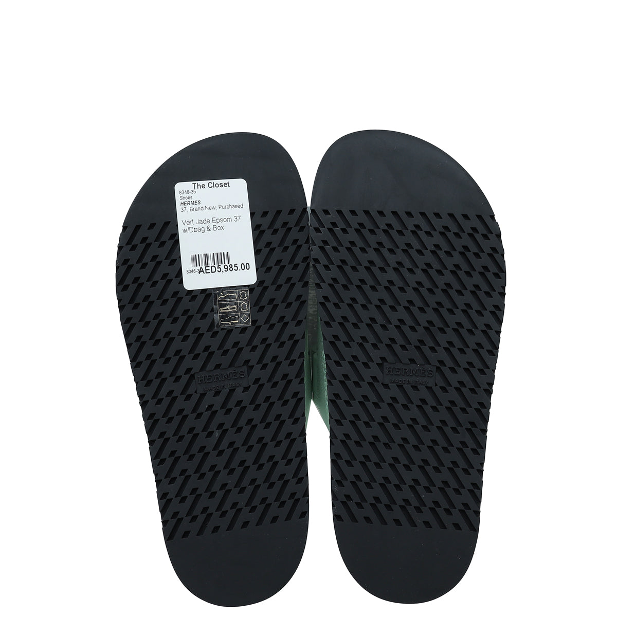 Hermes Vert Jade Chypre Sandal 37