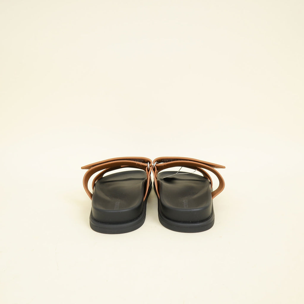 Hermes Gold Chypre Sandals (For Women) 38.5