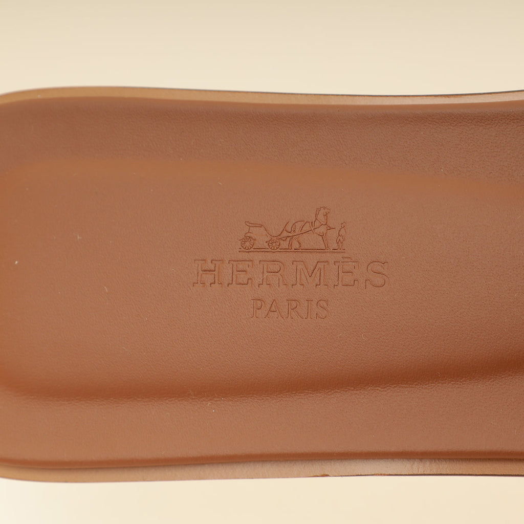 Hermes Gold Oran Sandal 38.5