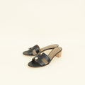 Hermes Noir Oasis Sandal 38.5