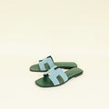 Hermes Bicolor Oran Suede Goatskin Sandal 38.5