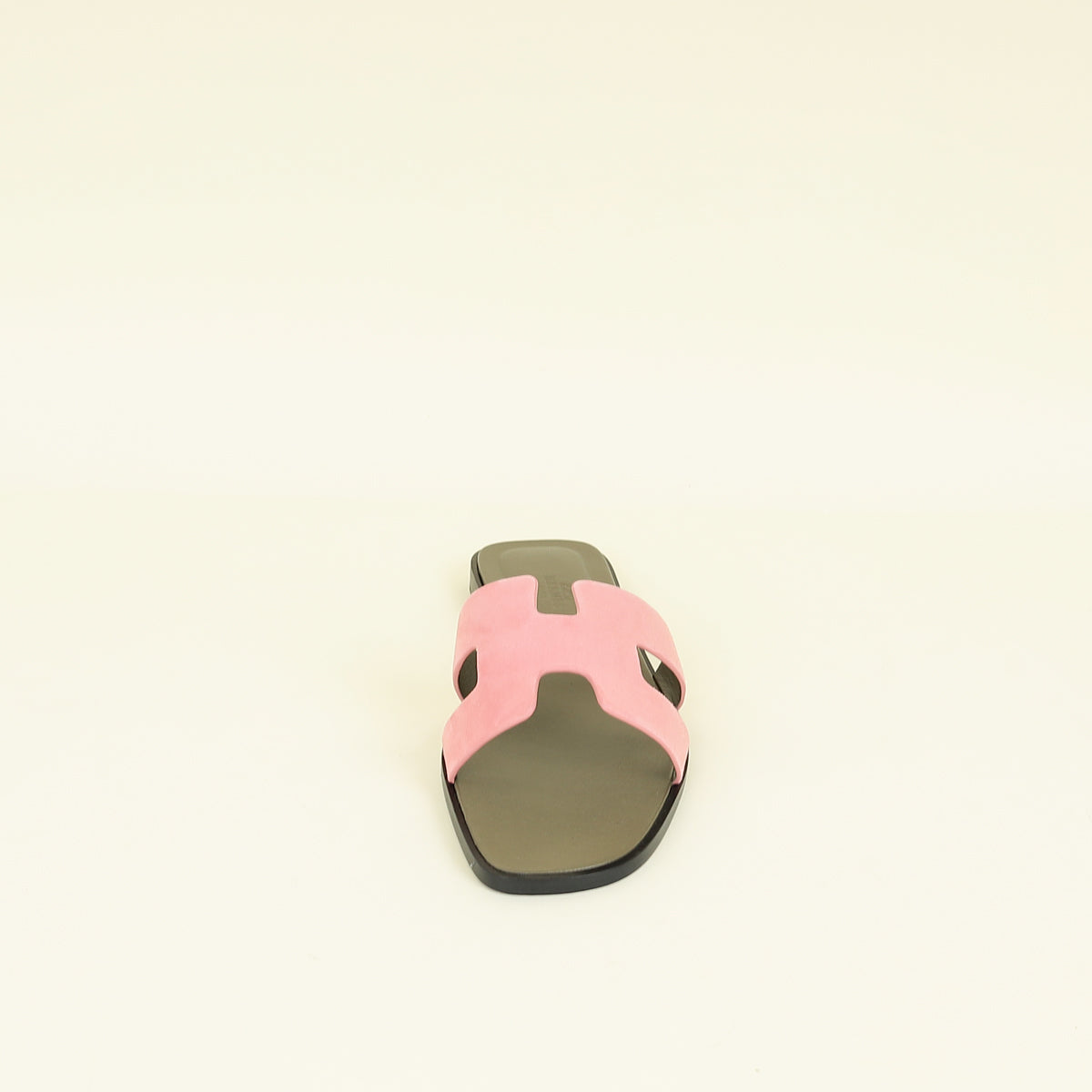Hermes Rose Du Desert Oran Suede Goatskin Sandal 38.5