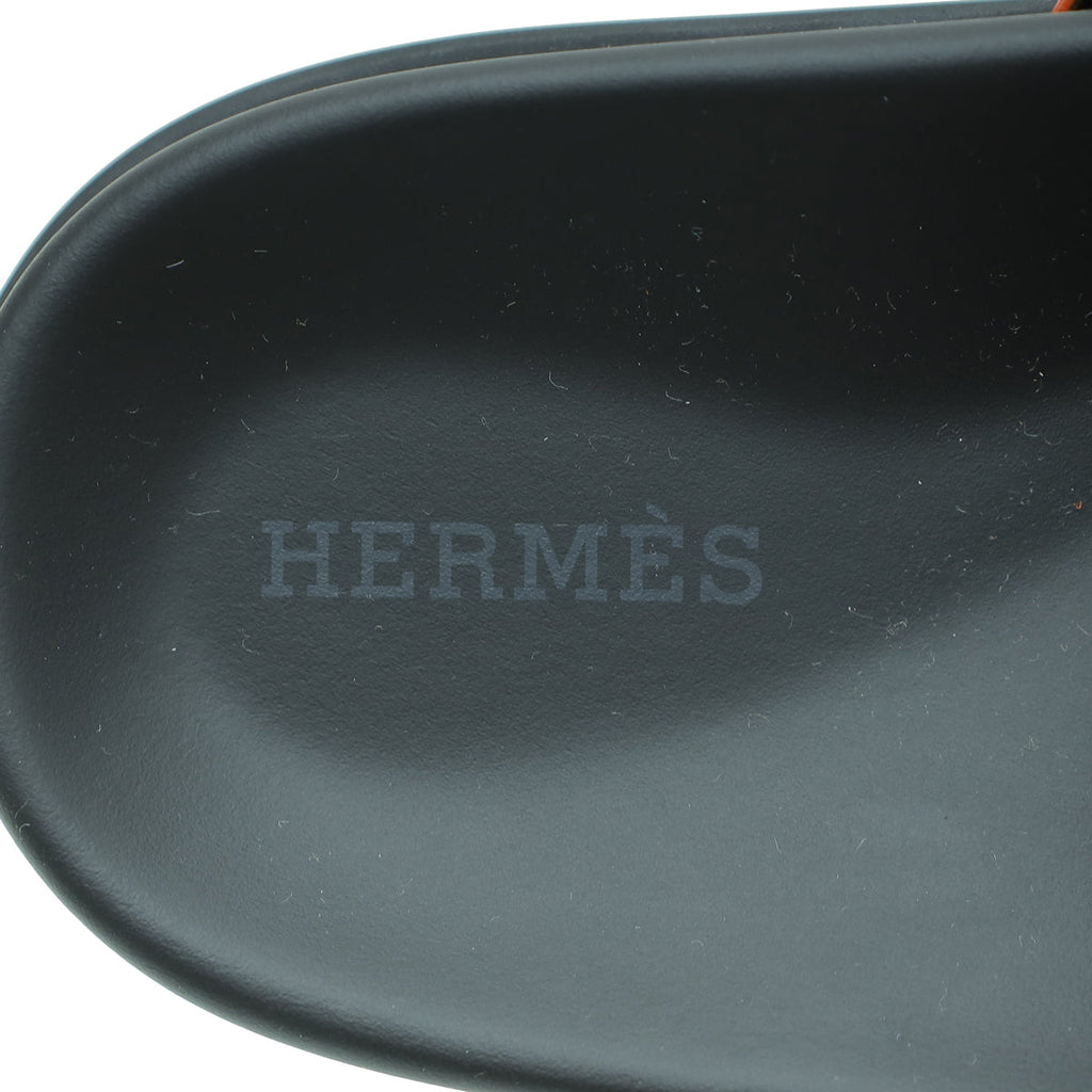 Hermes Bicolor Suede Chypre Sandal 38.5