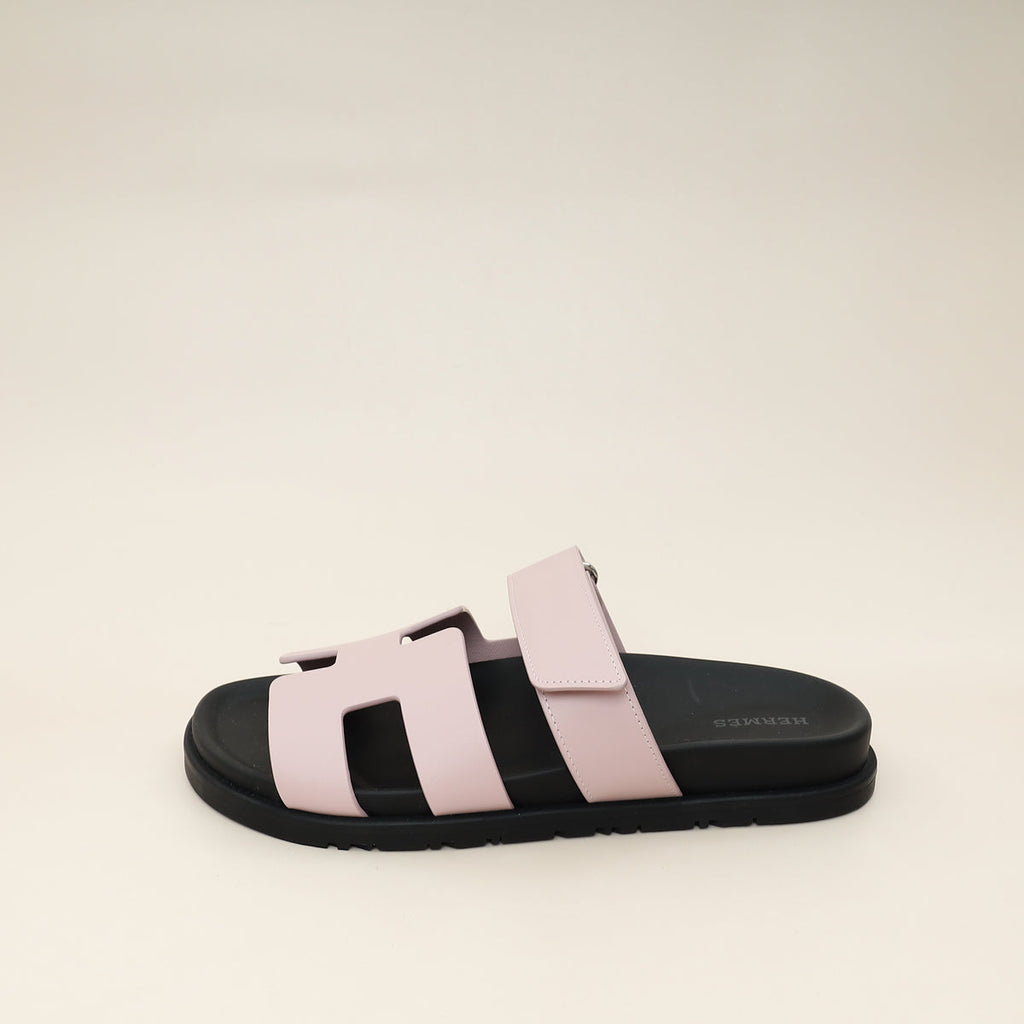 Hermes Rose Cancan Chypre Sandal 38.5