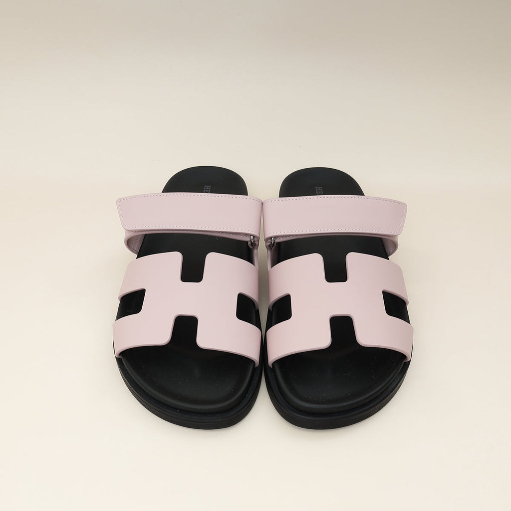 Hermes Rose Cancan Chypre Sandal 38.5
