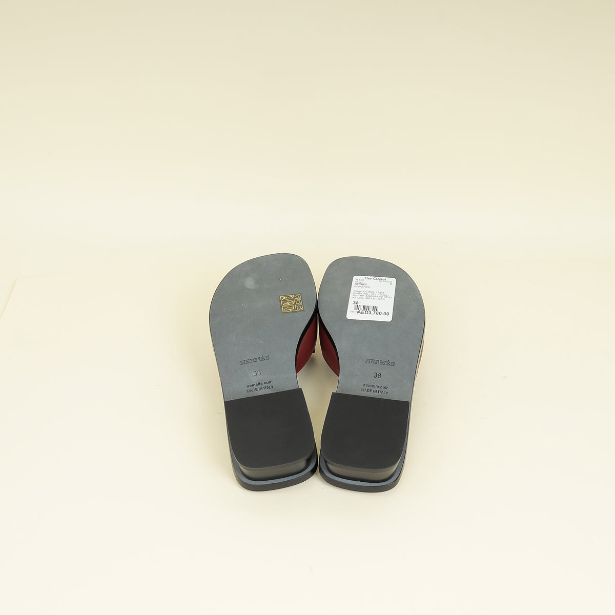 Hermes Rouge H Rouge H Isle Sandal 38