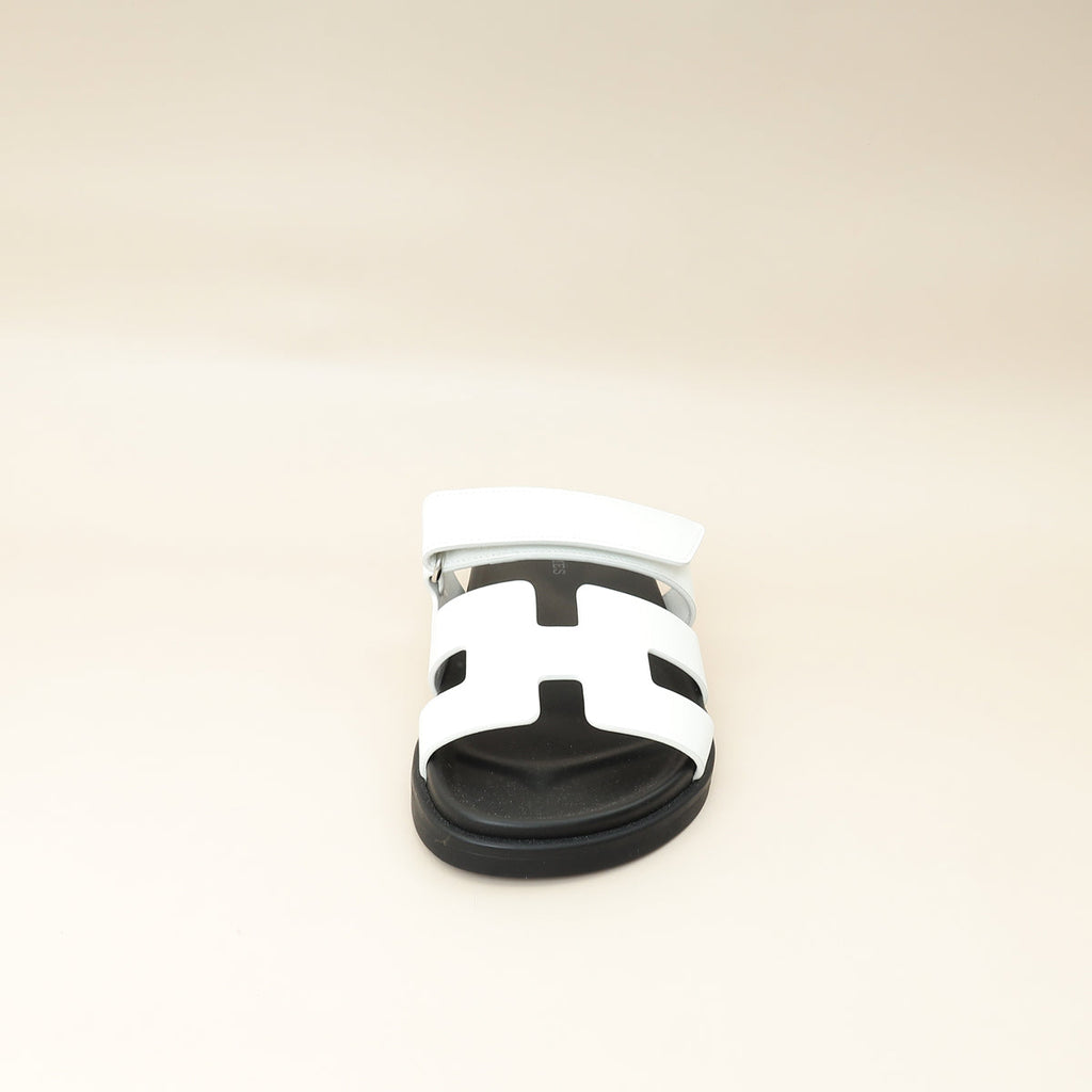 Hermes Blanc Chypre Sandal 38