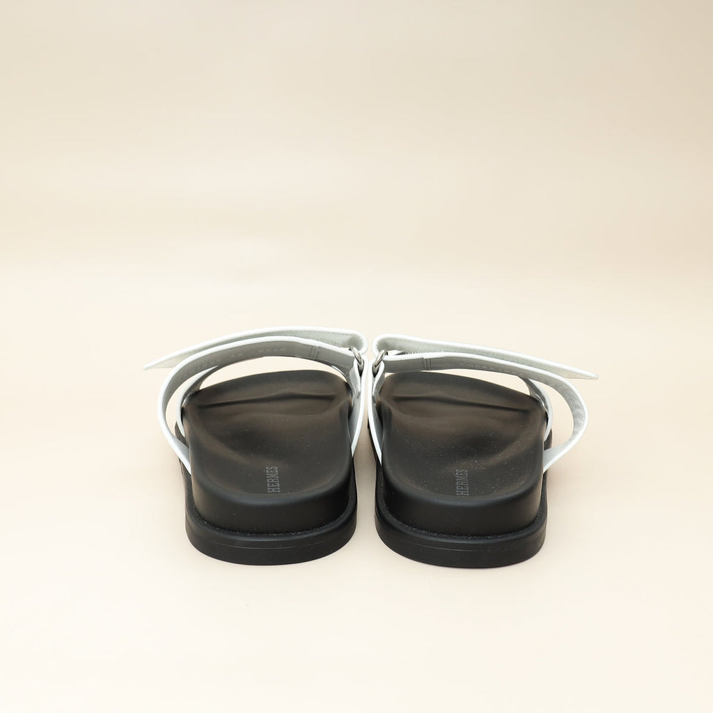 Hermes Blanc Chypre Sandal 38