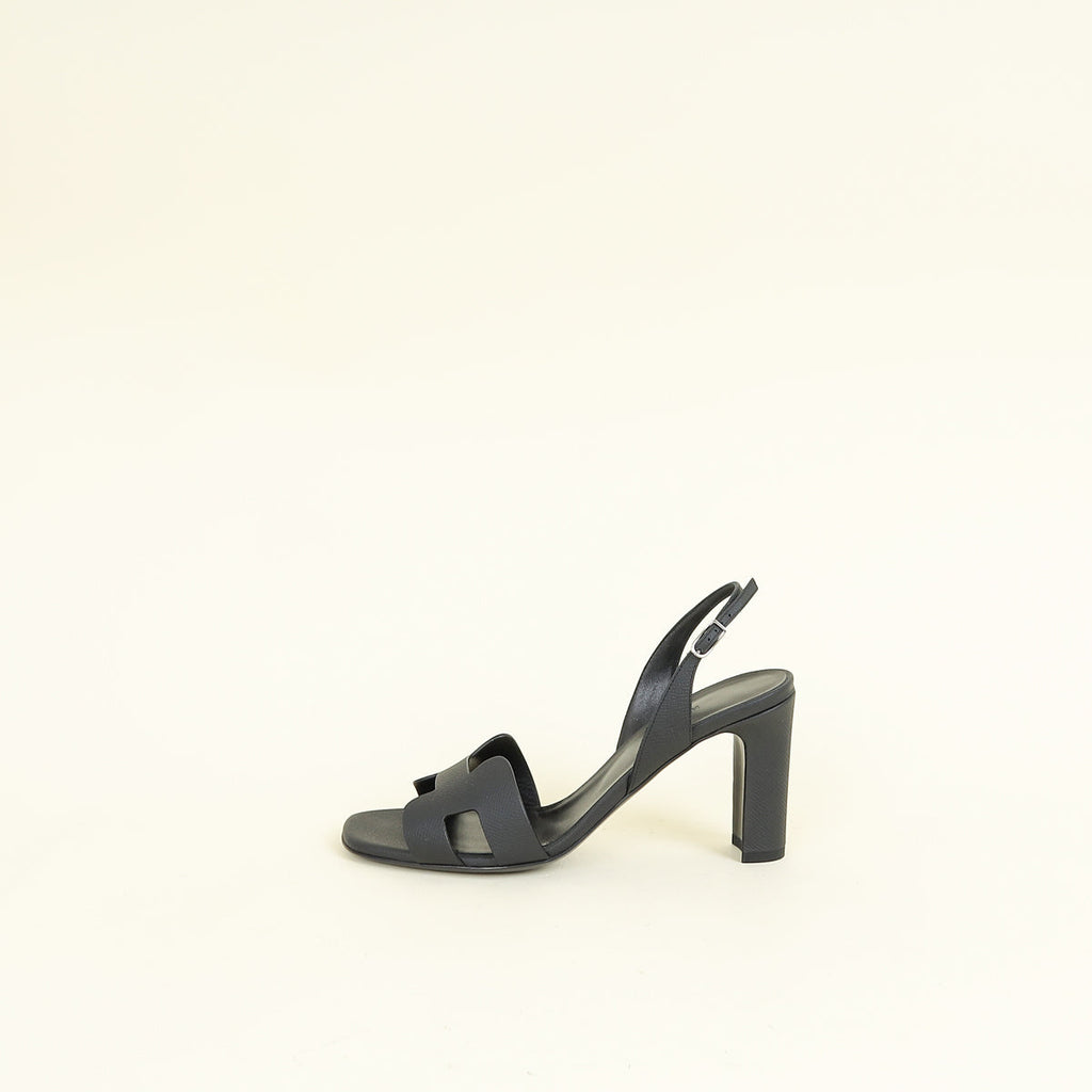 Hermes Noir Eternite 80 Sandal 38