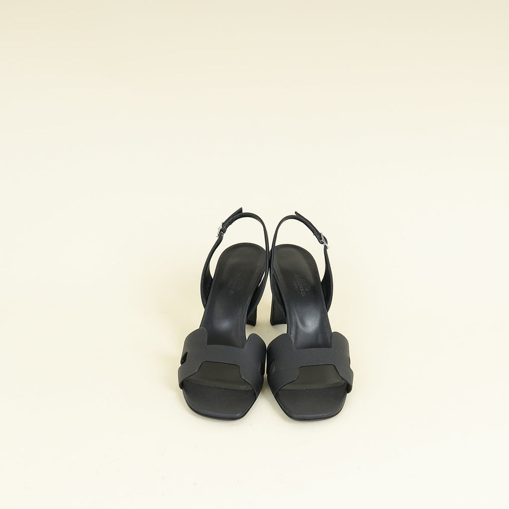 Hermes Noir Eternite 80 Sandal 38