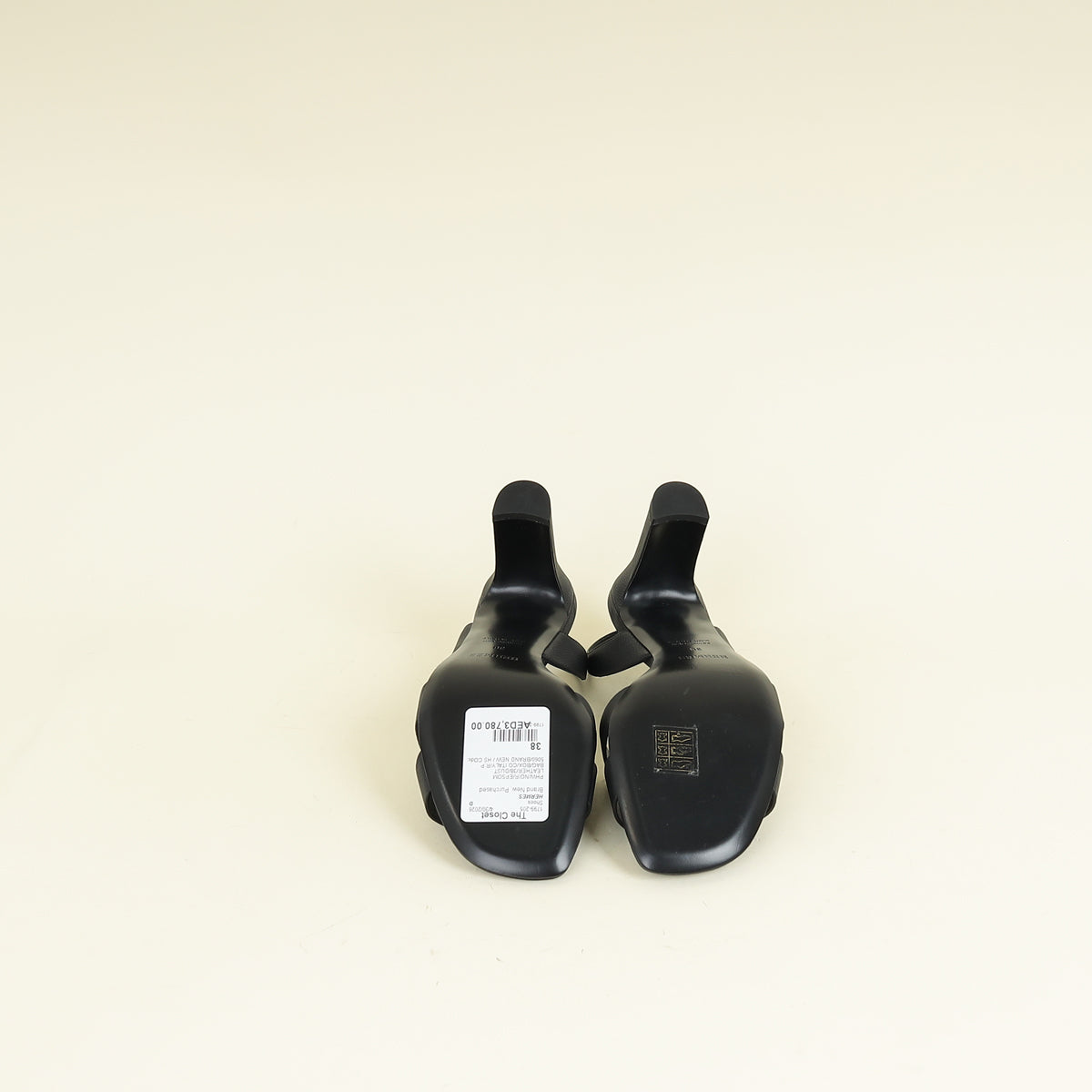 Hermes Noir Eternite 80 Sandal 38