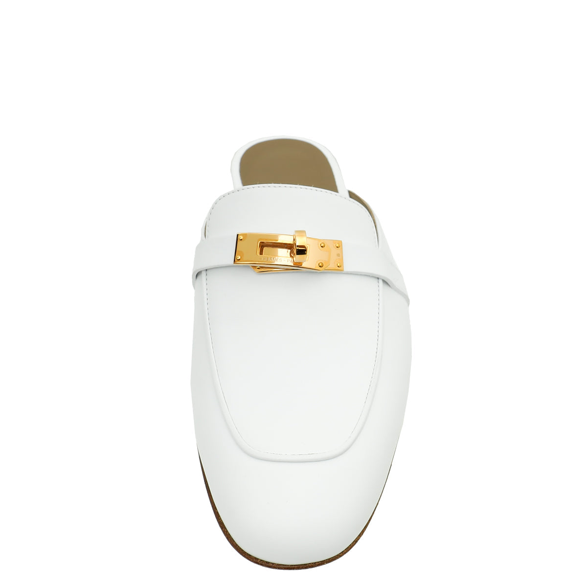 Hermes Blanc OZ Mules 38