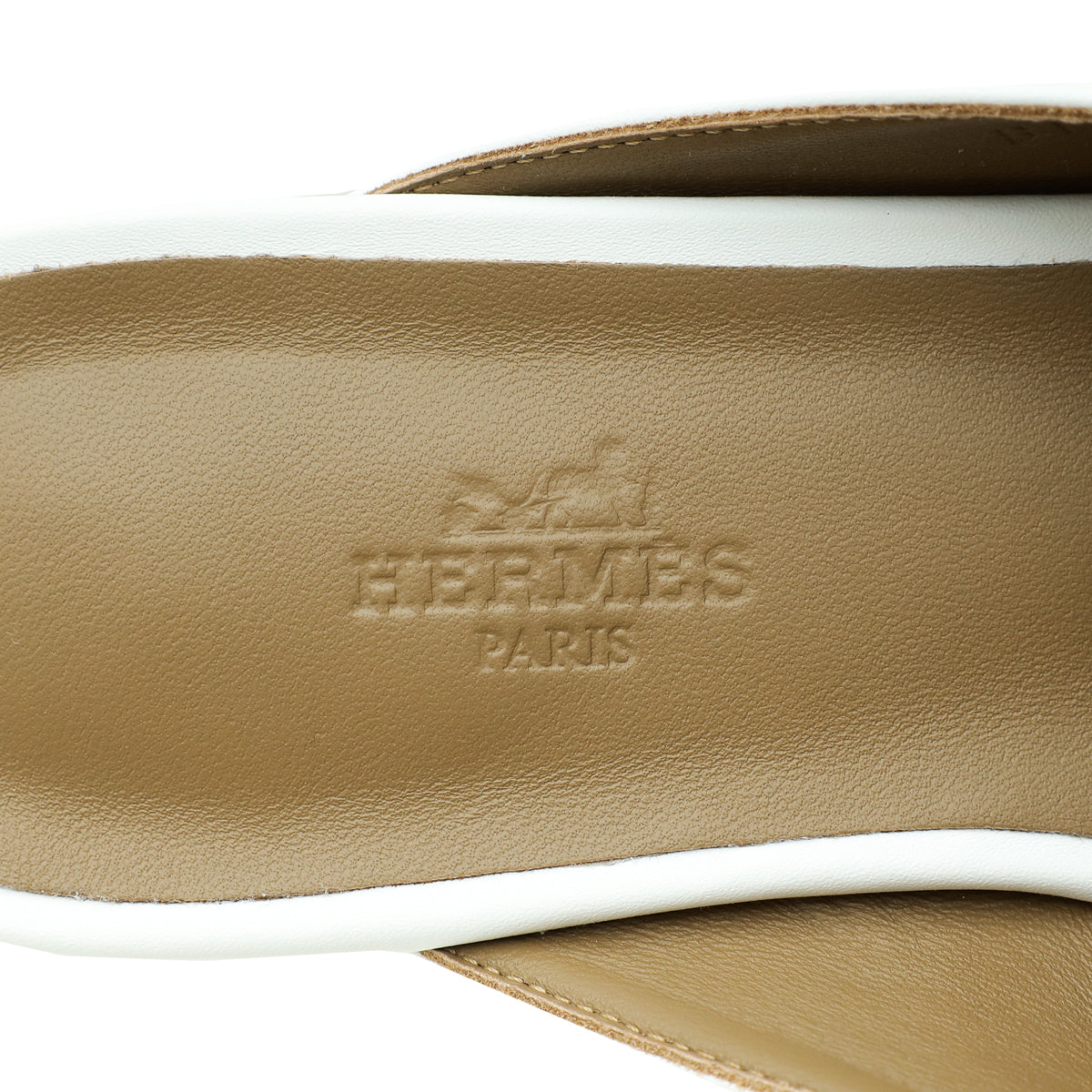 Hermes Blanc OZ Mules 38