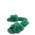 Hermes Vert Anglais Oran Shearling Sandal 38