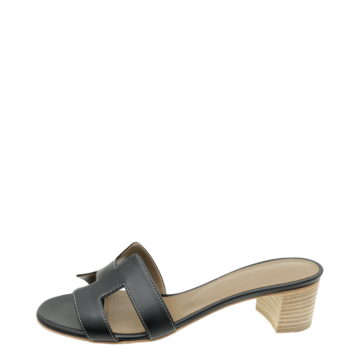 Hermes Noir Oasis Sandal 38