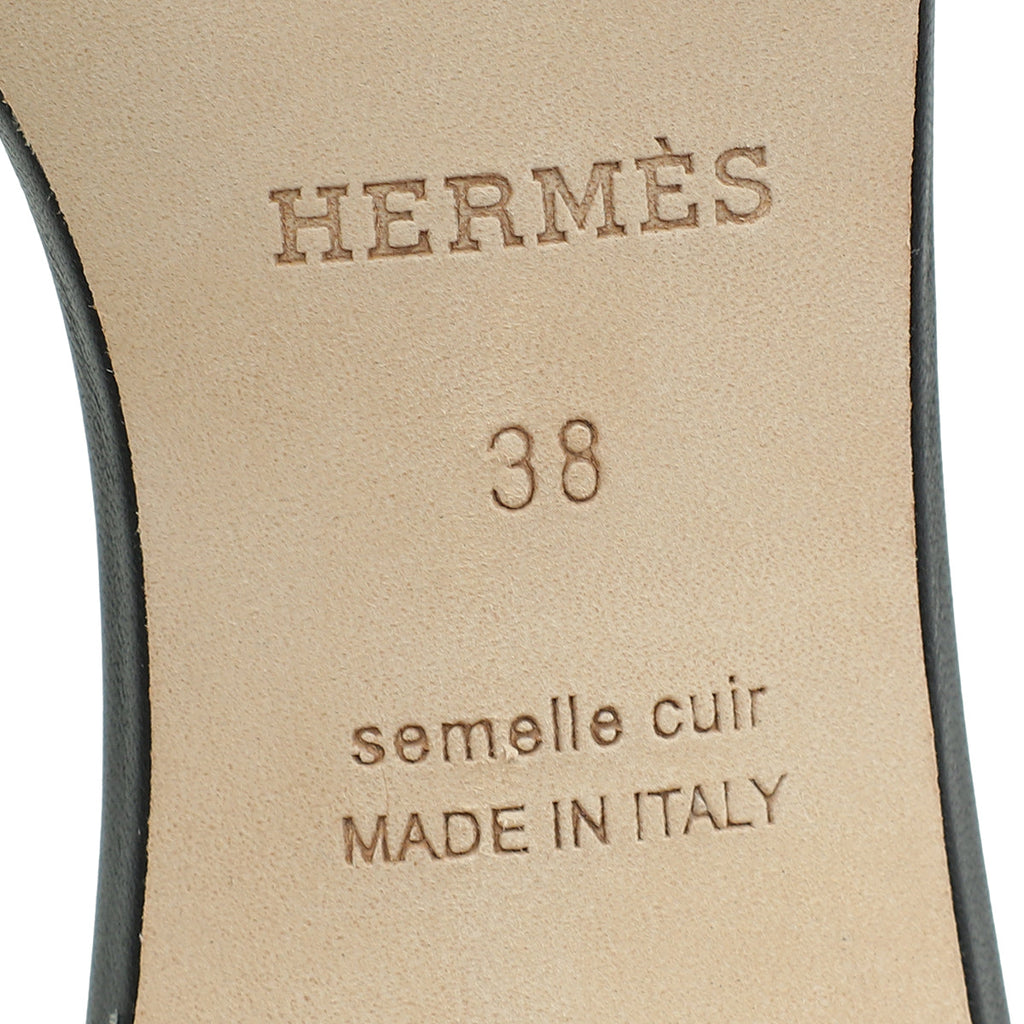 Hermes Noir Oasis Sandal 38