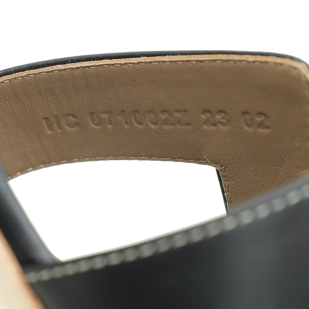 Hermes Noir Oasis Sandal 38