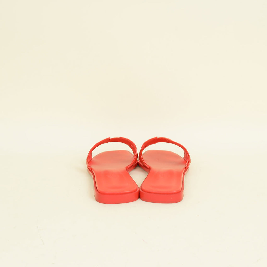 Hermes Orange Capucine Oran Sandal 38