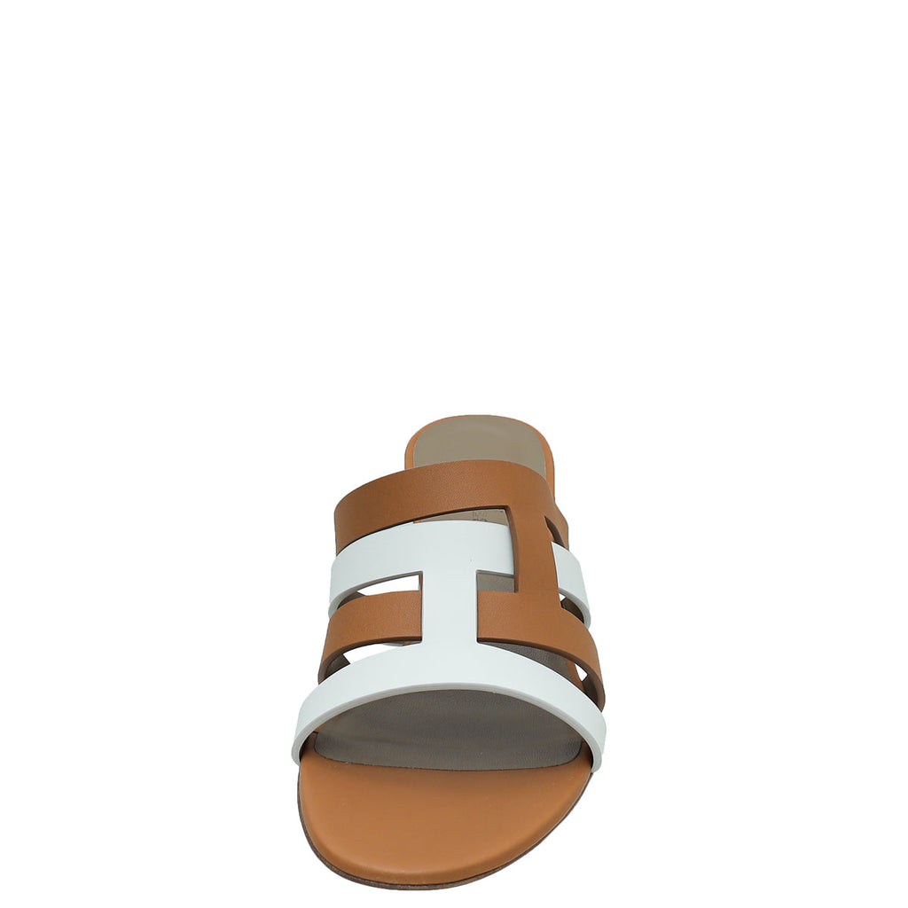 Hermes Bicolor Amica Sandal 38