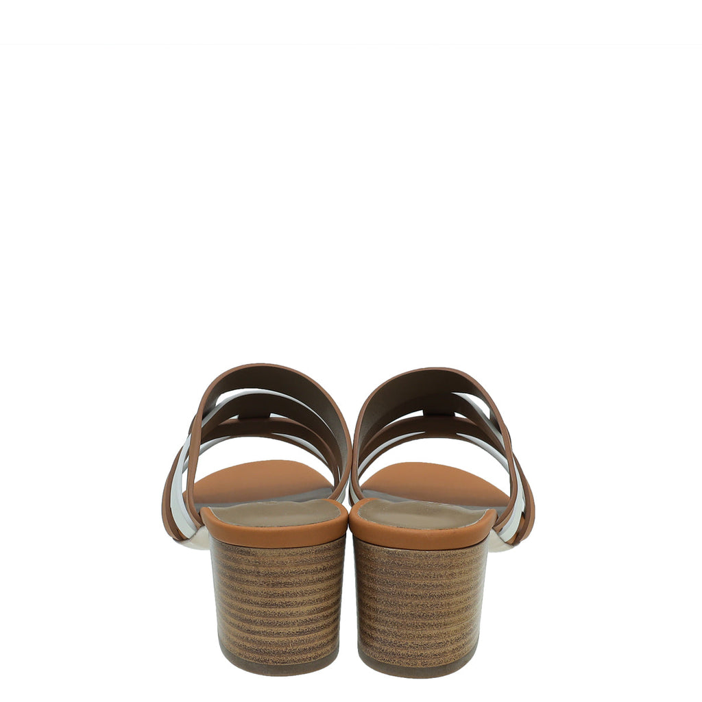 Hermes Bicolor Amica Sandal 38