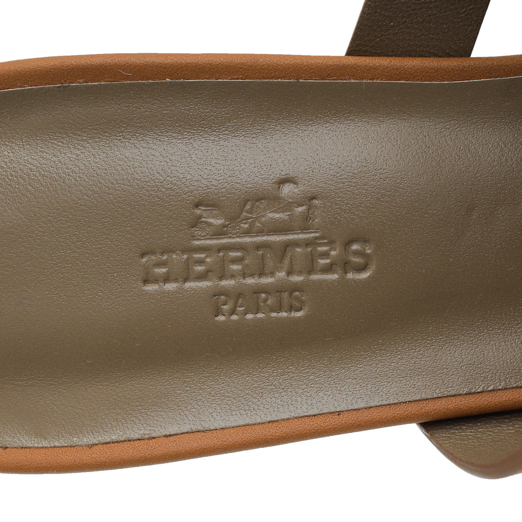 Hermes Bicolor Amica Sandal 38