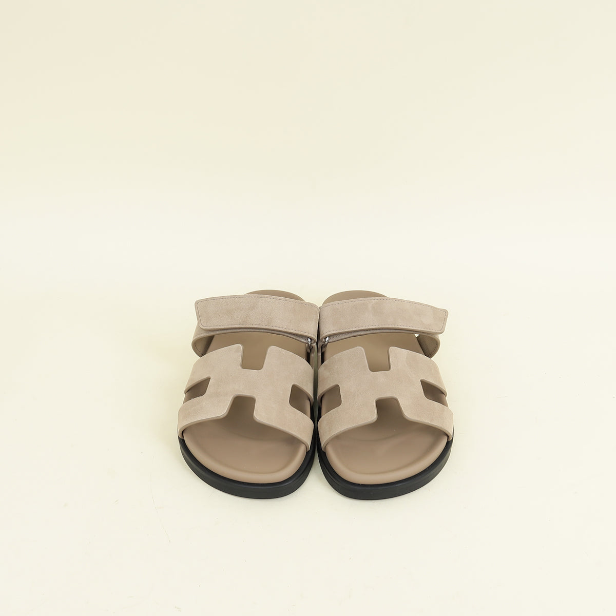 Hermes Beige Argile Chypre Suede Goatskin Sandal 38