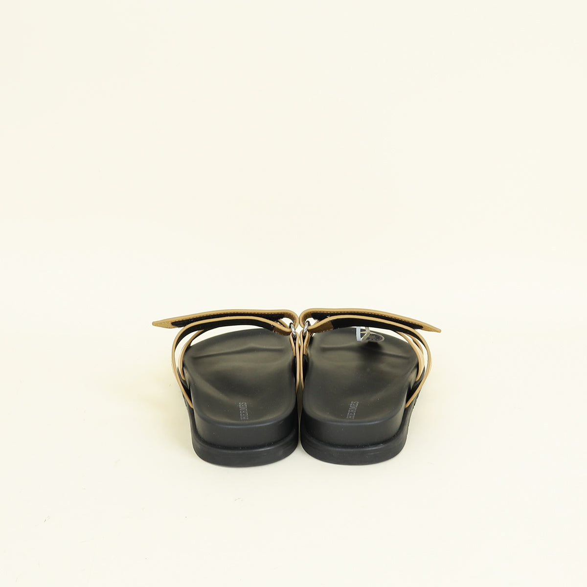 Hermes Metallic Dore Chypre Sandals 38