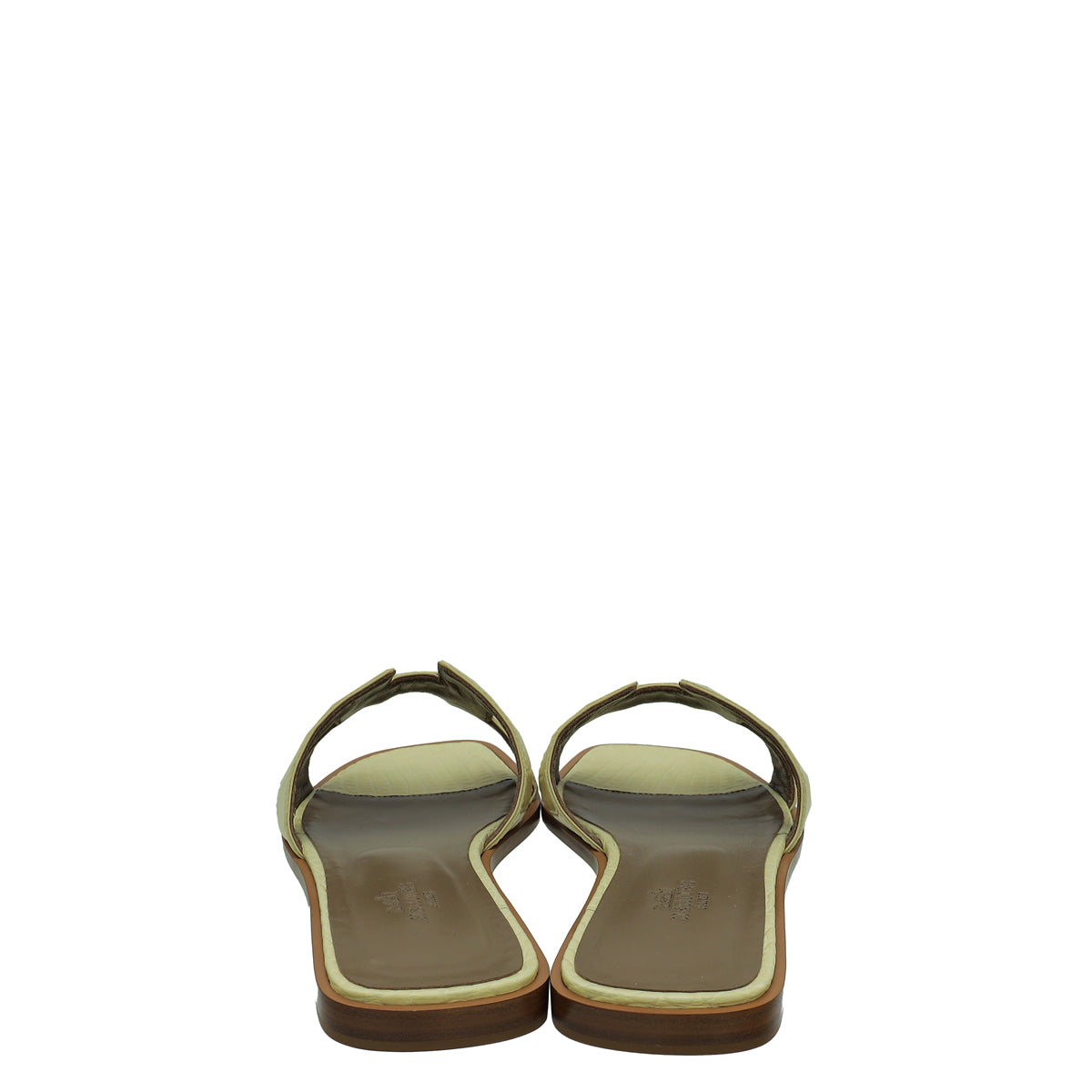Hermes Vanille Matte Alligator Oran Sandal 38